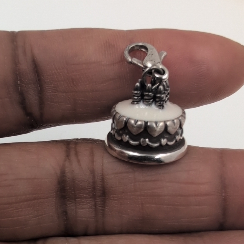 Brighton HAPPY Birthday Cake Silver Heart Charm - Picture 5 of 6